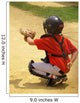 young baseball catcher ready for pitch Wall Mural