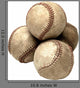 Four Dirty Baseballs