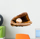 Baseball with Baseball Glove Wall Decal