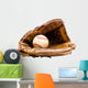 Baseball with Baseball Glove Wall Decal