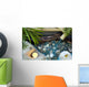 Falling Water on Stones Spa Concept with Orchids and Bamboo Wall Mural