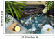 Falling Water on Stones Spa Concept with Orchids and Bamboo Wall Mural