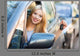 Young Woman Showing Car
