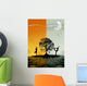 Sun Moon Morning Evening Yoga Sunrise Wall Mural