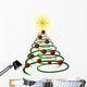 abstract green christmas tree Wall Decal