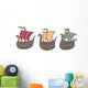Viking Ships Wall Decal Sticker Set