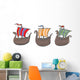 Viking Ships Wall Decal Sticker Set