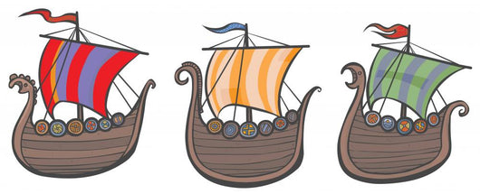 Viking Ships Wall Decal Sticker Set
