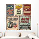 Vintage Car Metal Signs