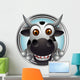 cute cow head cartoon Wall Decal
