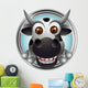 cute cow head cartoon Wall Decal