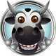 cute cow head cartoon Wall Decal