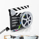 Clapper board and reel with filmstrip Wall Decal