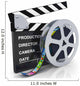 Clapper board and reel with filmstrip Wall Decal