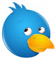 Twitter Bird Cartoon Icon Wall Decal