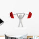 Athlete Lifting Weights Wall Decal
