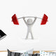 Athlete Lifting Weights Wall Decal