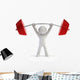 Athlete Lifting Weights Wall Decal