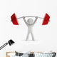 Athlete Lifting Weights Wall Decal