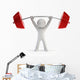 Athlete Lifting Weights Wall Decal