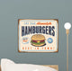 Vintage Hamburger Wall Mural