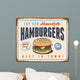 Vintage Hamburger Wall Mural