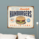 Vintage Hamburger Wall Mural