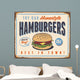 Vintage Hamburger Wall Mural