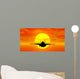 Military Aircraft with Sunset Wall Decal