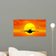 Military Aircraft with Sunset Wall Decal