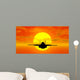 Military Aircraft with Sunset Wall Decal