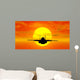 Military Aircraft with Sunset Wall Decal