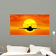 Military Aircraft with Sunset Wall Decal