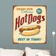 Vintage Hot Dogs Wall Mural