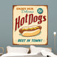 Vintage Hot Dogs Wall Mural