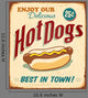 Vintage Hot Dogs Wall Mural