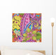 Seamless Paisley and Flowers Pattern Wall Decal