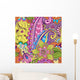 Seamless Paisley and Flowers Pattern Wall Decal