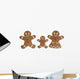 Gingerbread Family Wall Decal Sticker Set