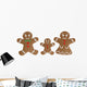 Gingerbread Family Wall Decal Sticker Set