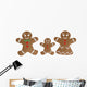 Gingerbread Family Wall Decal Sticker Set