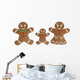 Gingerbread Family Wall Decal Sticker Set