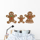 Gingerbread Family Wall Decal Sticker Set