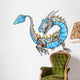 Robot Cyborg Dragon Vector Illustration Art Wall Decal