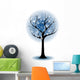 Snow Flakes Tree Wall Decal