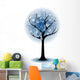 Snow Flakes Tree Wall Decal