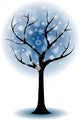 Snow Flakes Tree Wall Decal
