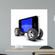 Smartphone with Auto Wheels Wall Decal