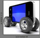 Smartphone with Auto Wheels Wall Decal