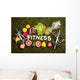 Fitness and vitamins Wall Mural